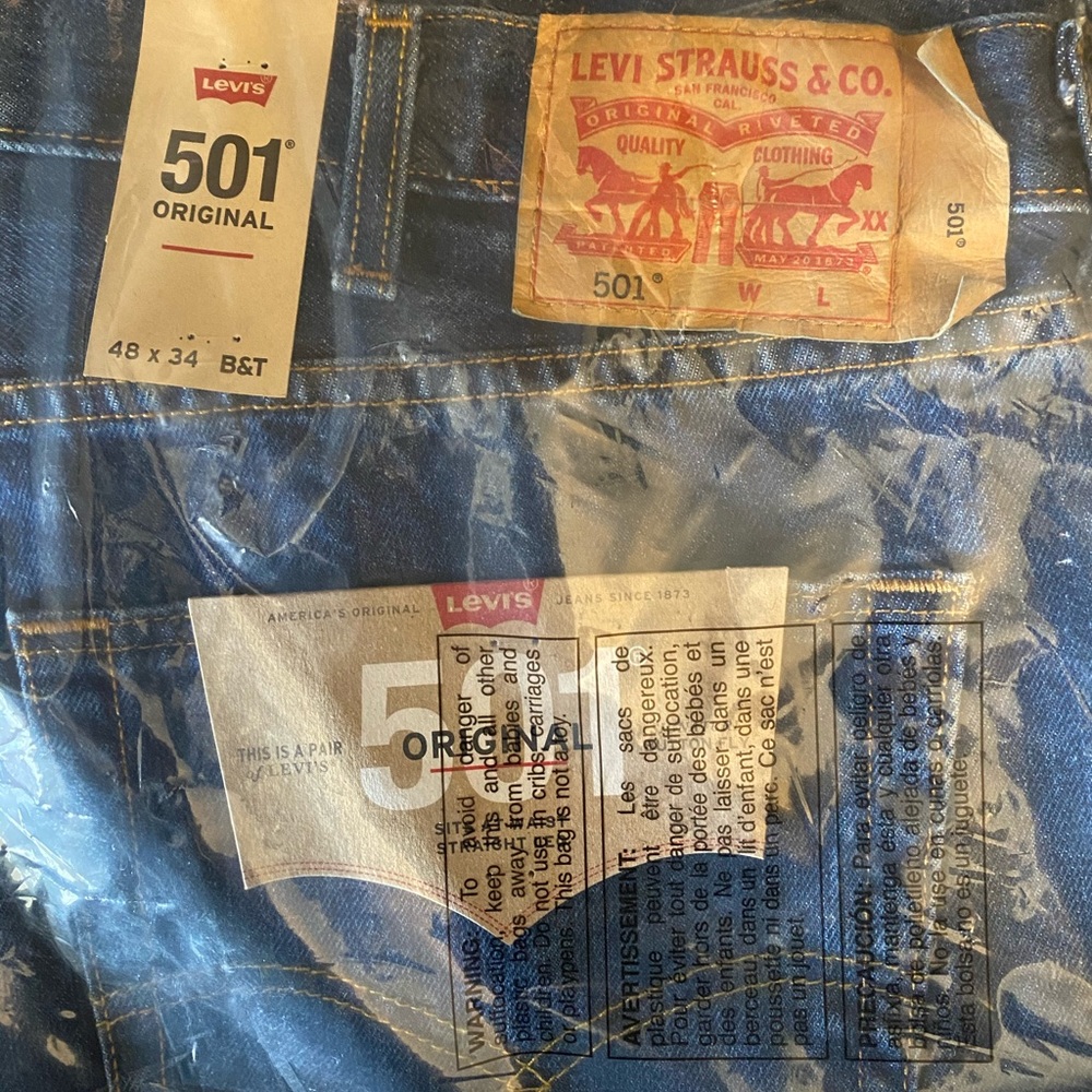 NWTs 48x34 Levi’s dark denim